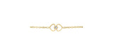 Gold Diamond Double Heart Bracelet