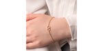 Gold Diamond Double Heart Bracelet