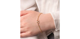 Gold Diamond Double Heart Bracelet