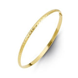 Gold Diamond-Cut Bangle
