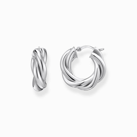 THOMAS SABO Silver hoop earrings in intertwined design