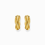 THOMAS SABO Gold-plated hoop earrings in intertwined design