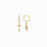 THOMAS SABO Gold-plated Sword Snake hoop earrings