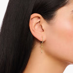 THOMAS SABO Gold-plated Sword Snake hoop earrings