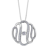 White Gold Pulse Diamond Necklace