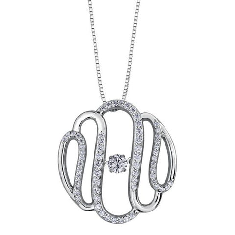 White Gold Pulse Diamond Necklace
