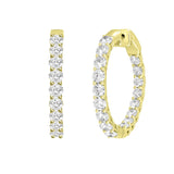 Lab Grown Diamond Hoop Earrings 5.00ctw