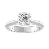 Lab Grown Diamond Engagement Silver Ring 1.50 ctw