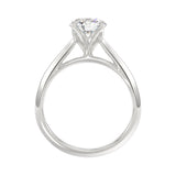 Lab Grown Diamond Engagement Silver Ring 1.50 ctw