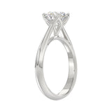 Lab Grown Diamond Engagement Silver Ring 1.50 ctw