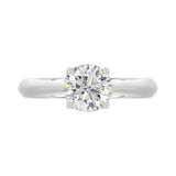 Lab Grown Diamond Engagement Silver Ring 1.50 ctw