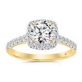 Lab Grown Cushion Cut Diamond Engagement Ring 1.50 ctw