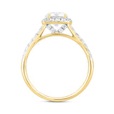 Lab Grown Cushion Cut Diamond Engagement Ring 1.50 ctw