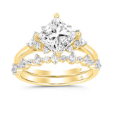 Lab Grown Princess Cut Bridal Set 2.50 ctw