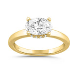 Lab Grown Oval Diamond Engagement Ring 2.15ctw