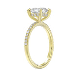 Lab Grown Cushion Cut Diamond Engagement Ring 2.25 ctw