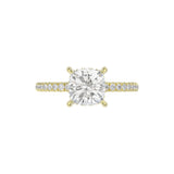 Lab Grown Cushion Cut Diamond Engagement Ring 2.25 ctw