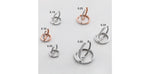 10kt Rose Gold Diamond Hoop Earrings