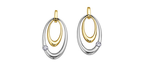 Maple Leaf Diamonds - Dangle Earrings