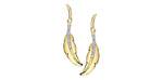 10kt Yellow Gold Diamond Feather Earrings