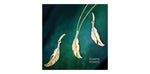 10kt Yellow Gold Diamond Feather Earrings