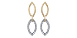 Yellow Gold Diamond Drop Earrings