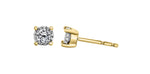 10kt Yellow Gold Diamond Stud Earrings