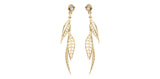 Maple Leaf Diamonds - Leaf Dangle Earrings