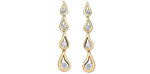 Maple Leaf Diamonds - Dangle Earrings