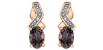 10kt Rose Gold Mystic Topaz & Diamond Earrings