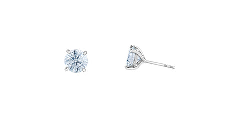 Lab Created Diamond Earrings 14kt - 3.00ct