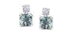 Maple Leaf Diamonds - Aquamarine Earrings