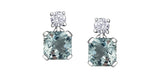 Maple Leaf Diamonds - Aquamarine Earrings