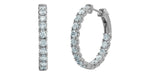 Lab Created Diamond Hoop Earrings 1.00ct