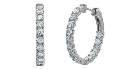Lab Created Diamond Hoop Earrings 1.00ct