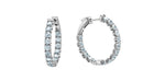 Lab Created Diamond Hoop Earrings 3.00ct