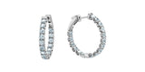 Lab Created Diamond Hoop Earrings 3.00ct