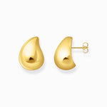 THOMAS SABO Gold-plated earrings in organic drop-shape