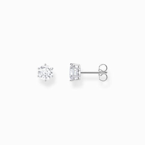 THOMAS SABO Silver ear studs with white zirconia in brilliant cut