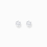 THOMAS SABO Silver ear studs with white zirconia in brilliant cut