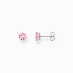 THOMAS SABO Silver ear studs with pink zirconia in brilliant cut