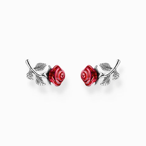 THOMAS SABO Silver ear studs Roses