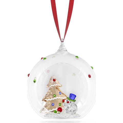 Swarovski Holiday Cheers Tree and Snowman Ball Ornament 5701509