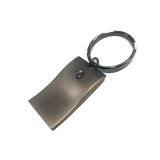 Zirconia Accent Key Chain - ENGRAVABLE