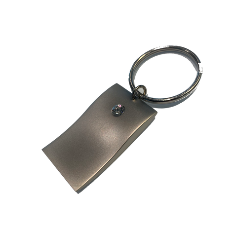 Zirconia Accent Key Chain - ENGRAVABLE