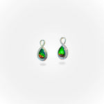 KORITE Infinity Ammolite Earrings in Silver with White Topaz