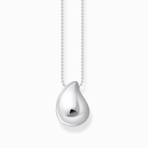 Thomas Sabo Silver necklace with pendant in organic drop-shape