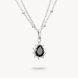 Thomas Sabo Silver Necklace Black Stone True Romance