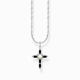 Thomas Sabo Silver necklace with black cross