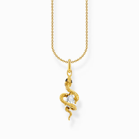 Thomas Sabo Gold-plated necklace with snake pendant